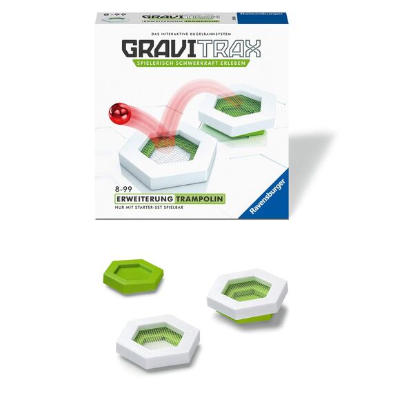 Ravensburger GraviTrax Erweiterung Trampolin - Ideales Zubehör für spektakuläre Kugelbahnen, Konstruktionsspielzeug für Kinder ab 8 Jahren