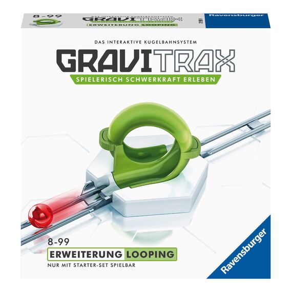Ravensburger GraviTrax Erweiterung Looping - Ideales Zubehör für spektakuläre Kugelbahnen, Konstruktionsspielzeug für Kinder ab 8 Jahren