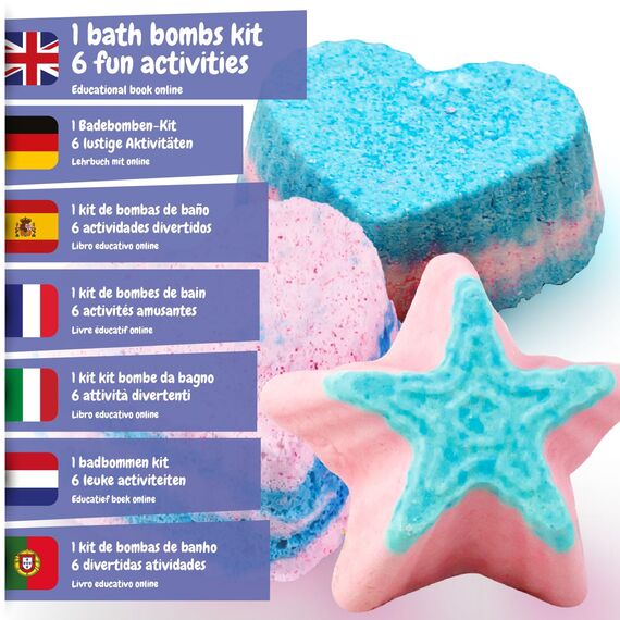 Science4you – Badebomben Selber Machen Set für Kinder ab 8 Jahren – Badekugeln Basteln Mädchen 6 7 8 9+ Jahren, 6 badewannenspielzeug Experimente - Bade bomben Geschenkset für Mädchen und Jungen
