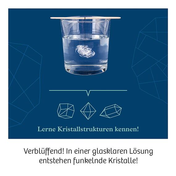 Kosmos 616854 Crystal Growing - Kristalle züchten Experimentier Set für Kinder mit mehrsprachiger Anleitung (DE, EN, FR, IT, ES, NL)