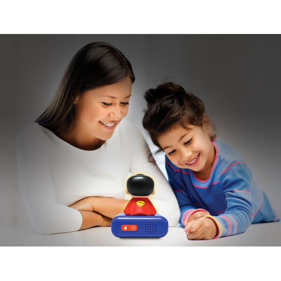 Lexibook, Superman, Superman Wecker mit Nachtlicht, Geräusche und Melodien, Hintergrundbeleuchtetes LCD-Display, Leuchtend, Schlummerfunktion, RL800SU