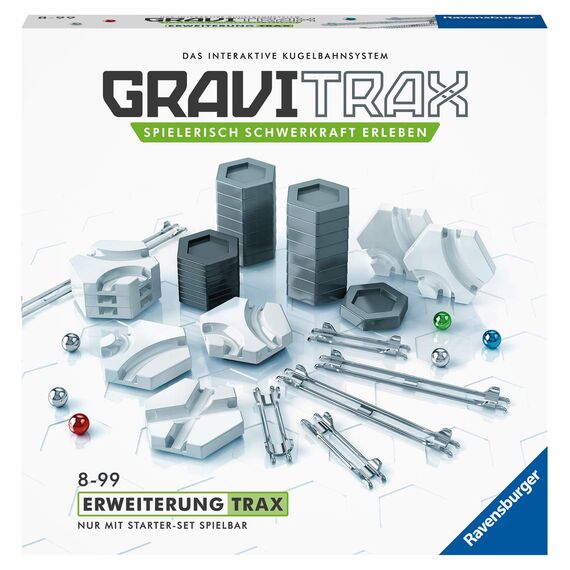 Ravensburger GraviTrax Erweiterung Trax - Ideales Zubehör für spektakuläre Kugelbahnen, Konstruktionsspielzeug für Kinder ab 8 Jahren