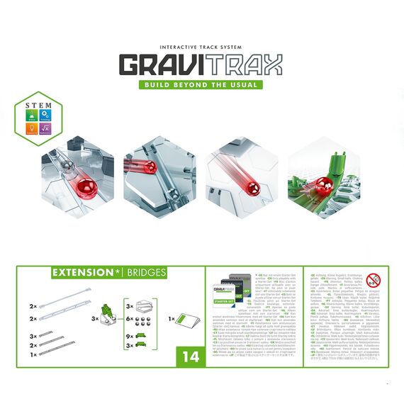 Ravensburger GraviTrax Extension Bridges 22423 - GraviTrax Erweiterung für Deine Kugelbahn - Murmelbahn und Konstruktionsspielzeug ab 8 Jahren, GraviTrax Zubehör kombinierbar mit Allen Produkten