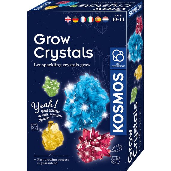 KOSMOS 616755 Grow Crystals - Kristallzucht Experimentier-Set für Kinder mit mehrsprachiger Anleitung (DE, EN, FR, IT, ES, NL)