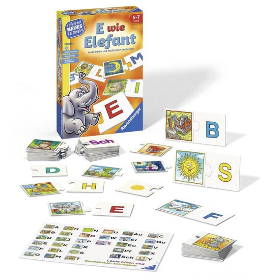 Ravensburger 24951 - E wie Elefant - Spielen und Lernen für Kinder & 24944 - Die freche Sprech-Hexe - Spielen und Lernen für Kinder