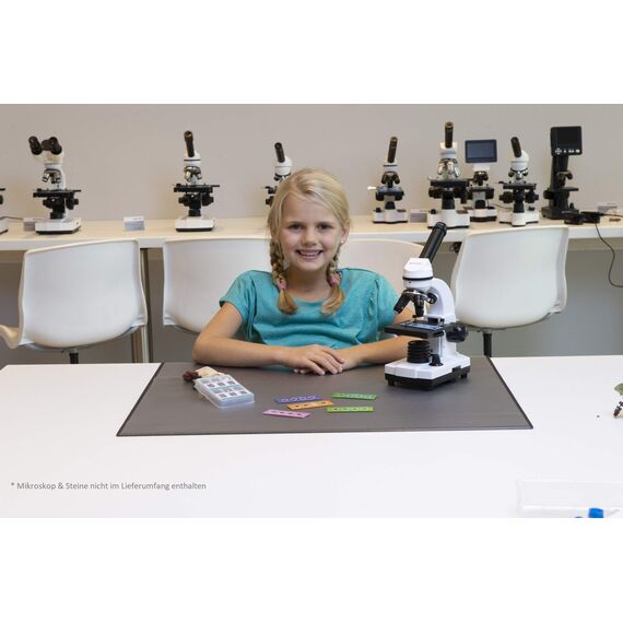 Bresser Junior Mikroskop Experimentier-Set mit 24 Dauerpräparaten zu Tieren, Pflanzen, Insekten, Fasern und Pollen