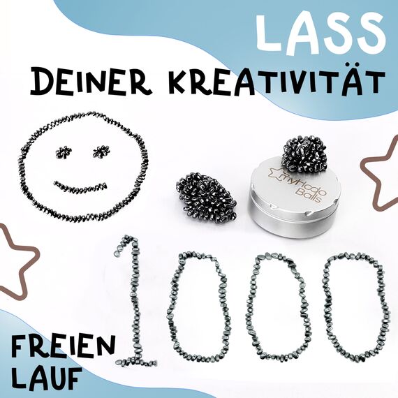myHodo Crack Magnets Premium Set (über 1000 Stück, 5–7 mm) Sanfte Magnetkraft | Originelle Geschenkidee | Mini Magnete für ASMR, Entspannung & Fokus | Sensorisches Magnetspielzeug | Sensory Toy