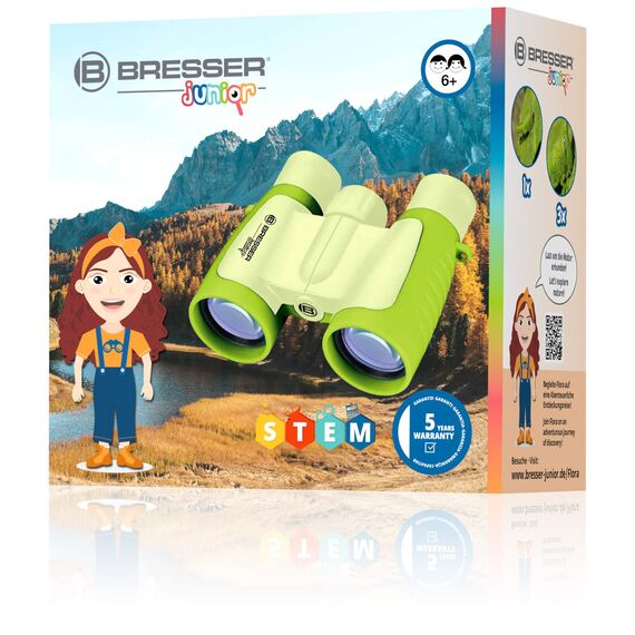 Bresser Junior Kinderfernglas 3x30, grün