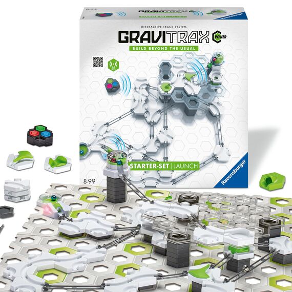 Ravensburger GraviTrax Power Starter-Set Launch. Erweiterbares interaktives Kugelbahnsystem mit elektronischen Elementen, für Kinder ab 8 Jahren