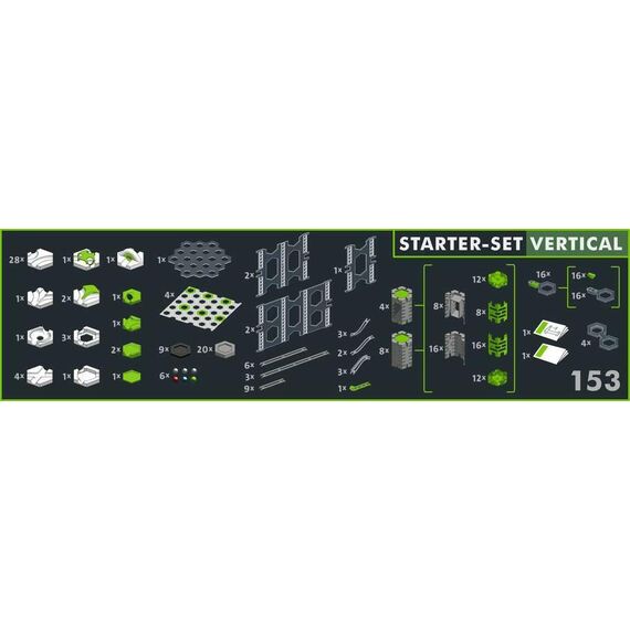 Ravensburger GraviTrax PRO Starter-Set Vertical - Interaktives Kugelbahnsystem, Konstruktionsspielzeug ab 8 Jahren, Kombinierbar mit Allen GraviTrax Produktlinien, Starter-Sets, Extensions & Elements