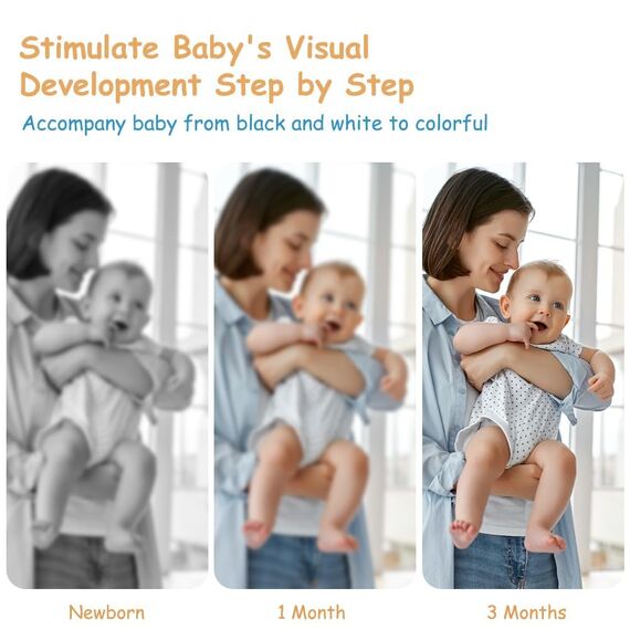 Aolso Sensory Toys Karten, 80pcs Schwarz Weiß Kontrastbuch Baby, Lernkarten Kleinkinder für Visuelle Stimulation und Entwicklung des Gehirns für Pädagogisches Baby Geschenk