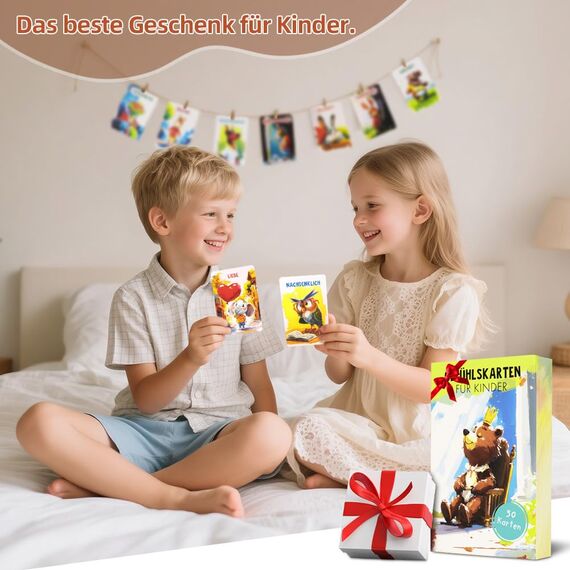 Aolso Gefühlskarten für Kinder, 50 Stück lebendige Emotionsbilder, Deutsch, Emotionskarten für Selbstregulation und EIN gutes Gefühl, Geeignet für Kindergärten, Grundschulen und Familien