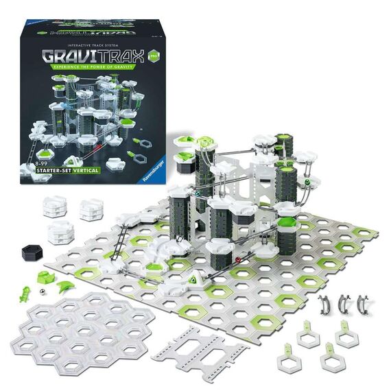 Ravensburger GraviTrax PRO Starter-Set Vertical - Interaktives Kugelbahnsystem, Konstruktionsspielzeug ab 8 Jahren, Kombinierbar mit Allen GraviTrax Produktlinien, Starter-Sets, Extensions & Elements