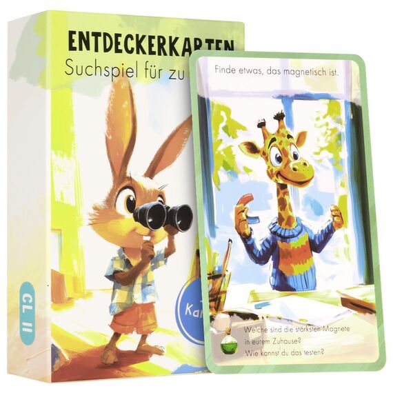 Aolso Entdeckerkarten für Kinder, 50 Stück Indoor-Suchspiel, Deutsch, Indoor-Schatzsuche und Zuhause entdecken, Lernspiel & Geschenk für Mädchen und Jungen​