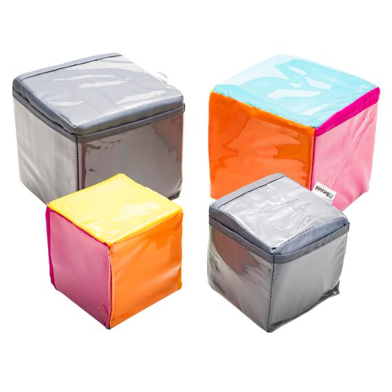 Betzold Pocket Cube, Kinder Lernwürfel für 9 cm Karton, Mehrfarbig