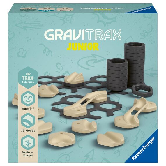Ravensburger GraviTrax Junior Extension Trax - Erweiterbare Kugelbahn für Kinder & GraviTrax Junior Element Hammer - Erweiterbare Kugelbahn