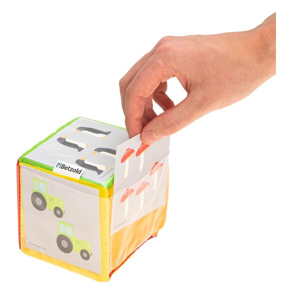 Betzold Pocket Cube, Kinder Lernwürfel für 9 cm Karton, Mehrfarbig