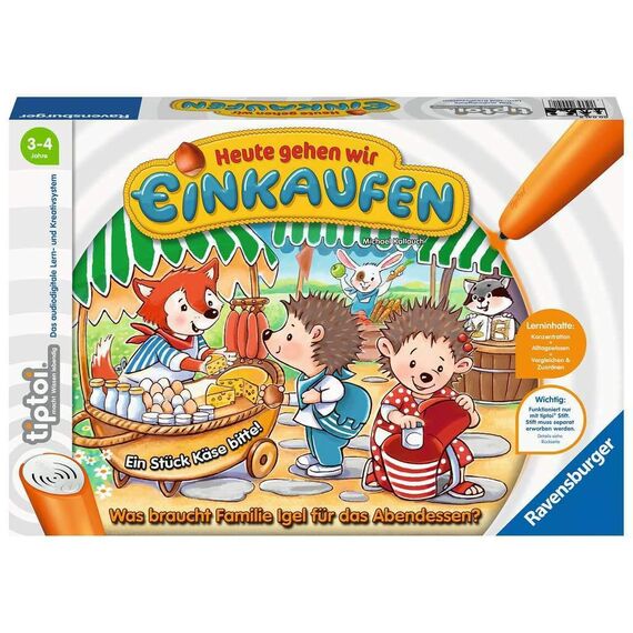Ravensburger tiptoi Spiel 00041 - Heute gehen wir Einkaufen - Lernspiel für Kinder ab 3 Jahren