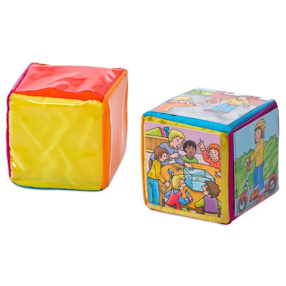 Betzold Pocket Cube, Kinder Lernwürfel für 9 cm Karton, Mehrfarbig