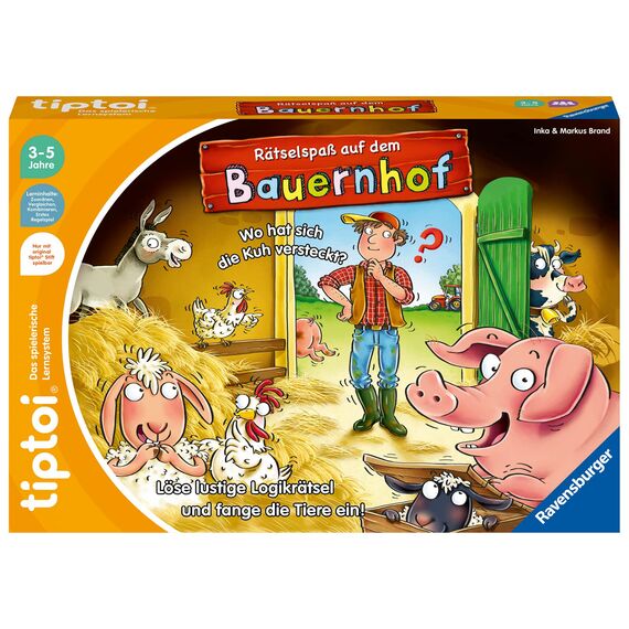 Ravensburger tiptoi Spiel 00125 Rätselspaß auf dem Bauernhof - Lernspiel ab 3 Jahren & tiptoi Puzzle 00135 Puzzle für kleine Entdecker: Paw Patrol, Kinderpuzzle für Kinder ab 4 Jahren