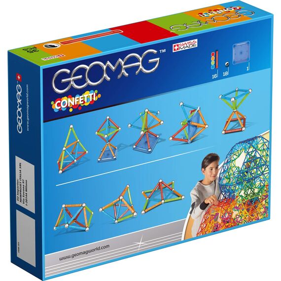 GEOMAG Classic Confetti 35-teilig Magnetisches spielzeug für Kinder, Geschenk für Jungen und Mädchen im Alter von 5 6 7 8 9 10 11 12 13 Jahren, magnetische Konstruktionen, Kinderspielzeug