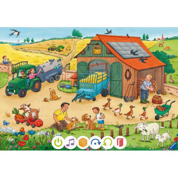 Ravensburger tiptoi Spiel 00125 Rätselspaß auf dem Bauernhof - Lernspiel ab 3 Jahren & tiptoi 00136 Puzzle für kleine Entdecker: Bauernhof, Puzzle für Kinder ab 3 Jahren