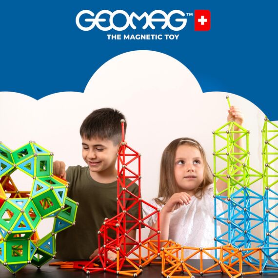 Geomag Classic Confetti 50-teilig Magnetisches Spielzeug für Kinder, Geschenk für Jungen und Mädchen im Alter von 5 6 7 8 9 10 11 12 13 Jahren, magnetische Konstruktionen, Kinderspielzeug