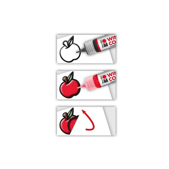 Marabu KiDS Window Color Bauernhof Set, 6 x 25 ml, Fensterfarbe für Kinder, abziehbare Fenstermalfarben, für Glas, Bastel- & Kreativset zum Malen, 0306000000006