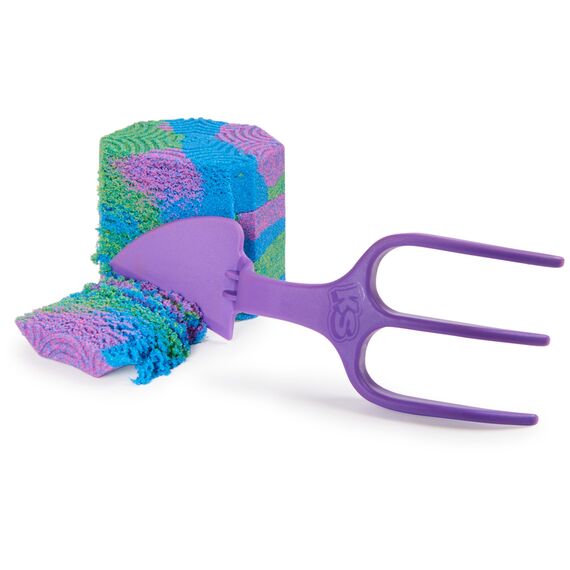Kinetic Sand Squish N' Create Set - mit 382 g original magischem kinetischem Sand aus Schweden in drei Farben und 5 Werkzeugen für kreatives Indoor-Sandspiel, ab 7 Jahren