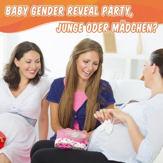 APOGO Lätzchen zum Bemalen für Babyparty, 12 Stück Lätzchen Weiß, mit 20 Textilstifte Waschmaschinenfest und 4 Schablonen - Geschenk für Gender Reveal Party, Babyparty Deko Junge und Mädchen