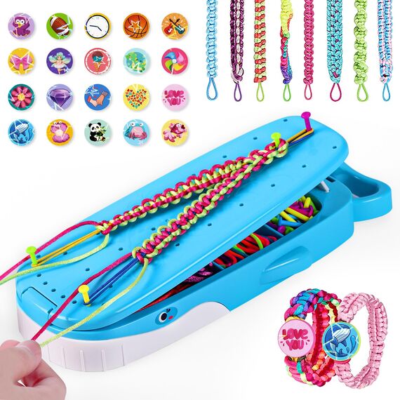 Euclidean Cube Freundschaftsarmband Selber Machen, Armbänder Selber Machen Wal geformt DIY Schmuckbastelsets Handwerk für Mädchen im Alter von 6, Armbänder Selber Machen Kinder-Bastelsets (Blau)