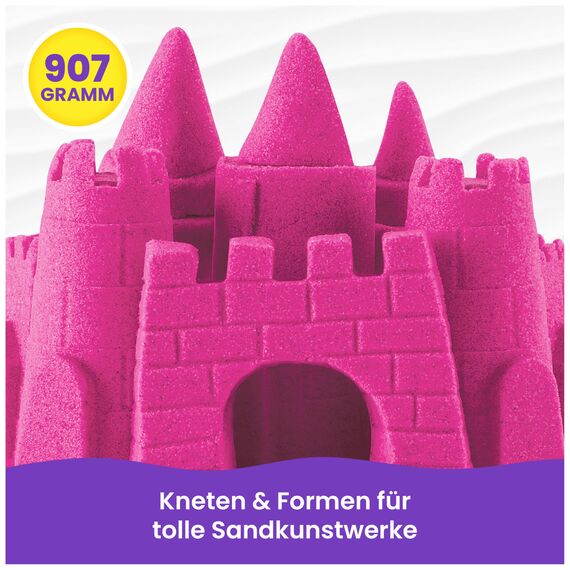 Kinetic Sand - 907 g Pink im Beutel, original kinetischer Sand aus Schweden für Indoor-Sandspiel, erfüllt alle gesetzlichen Anforderungen, fördert Feinmotorik und Kreativität, für Kinder ab 3 Jahren