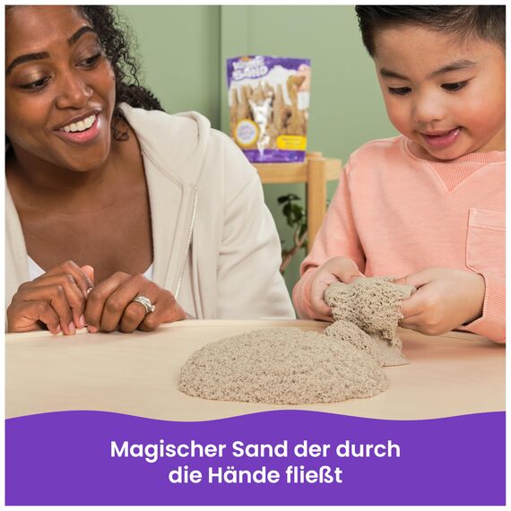 Kinetic Sand - 907 g Braun im Beutel, original kinetischer Sand aus Schweden für kreatives Indoor-Sandspiel, erfüllt alle gesetzlichen Anforderungen, fördert die Feinmotorik, für Kinder ab 3 Jahren