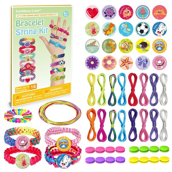 Freundschaft Armband Herstellung Kit, Schmuck Herstellung Kit Handwerk für Mädchen Alter 8-12, DIY Armband String Reise Belohnung Aktivität Set, 7 8 9 10 11 12 Jahre altes Mädchen Geburtstagsgeschenk