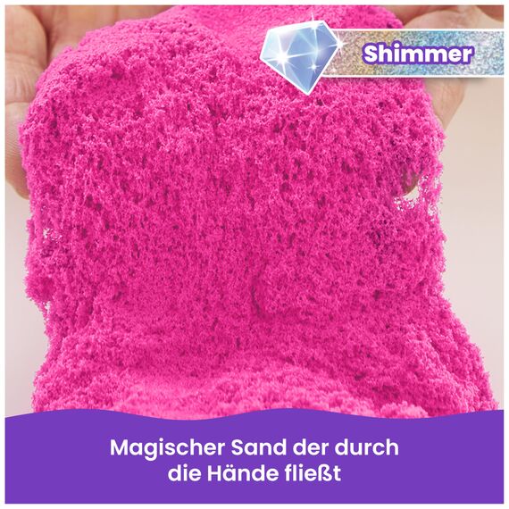 Kinetic Sand - 907 g Beutel Schimmer Pink, original magischer Sand aus Schweden für kreatives Indoor-Sandspiel, fördert Feinmotorik und Fantasie, wiederverschließbarer Beutel, für Kinder ab 3 Jahren