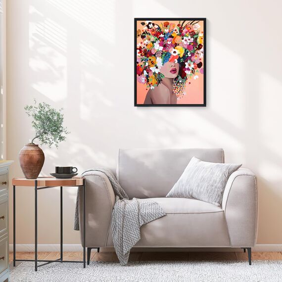 gelrovaled Malen Nach Zahlen Erwachsene, DIY Handgemalt Ölgemälde Kit für Anfänger und Erwachsene Mit 3-Pinseln und Acrylfarbe, Ohne Rahmen 40X50CM (Flower Girl)