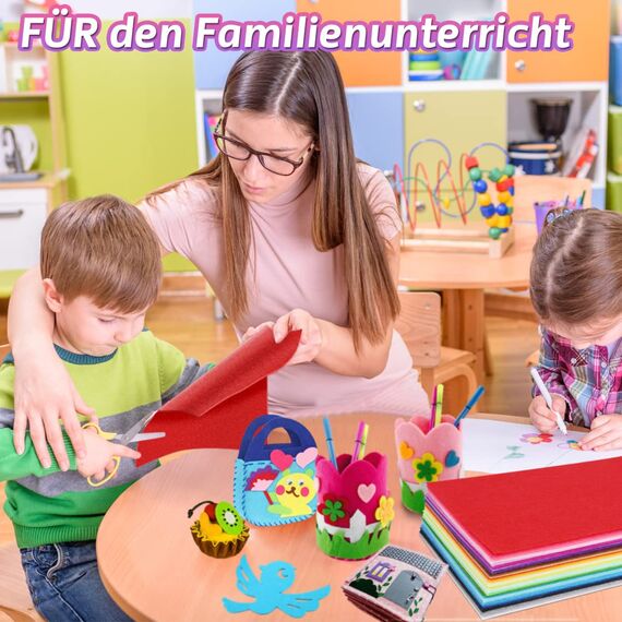 UOUNE Filz 50 Farben bastelfilz 20 x 30cm Bunte Filzplatten Bunter Filzstoff Filz Blätter Polyester Felt Fabric DIY Handwerk Stoff Filzplattenset bunt Nähen Projekte Patchwork