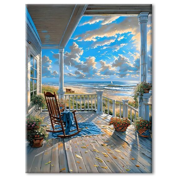 77iiAii Malen Nach Zahlen Erwachsene, Paint by Numbers Landschaft, Malen-Nach-Zahlen Anfänger, DIY Leinwand Ölgemälde Set Mit 3 - Pinsel und Acrylfarbe, Als Geschenk für Wanddeko - 40x50 cm