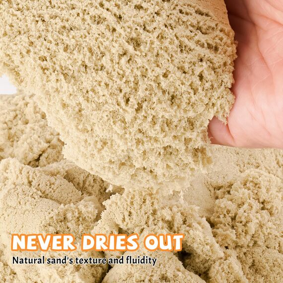 NiToy Play Sand,FlexiSand 5 kg Formbarer Spielsand für Kinder, Modelliersand zum Formen und Kneten, Leicht zu Handhaben, Saubere Anwendung, Fördert Kreatives Spielen (Beige)