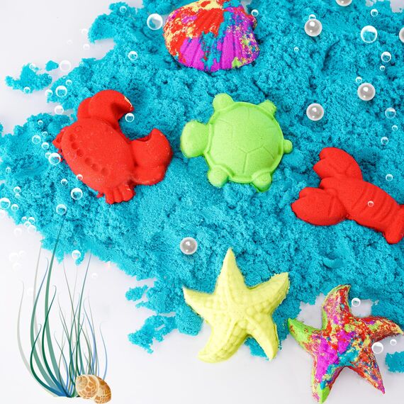 NiToy Play Sand,FlexiSand Vorteilspack – 8,6 kg formbarer selbsthaftender Sand in 10 Farben