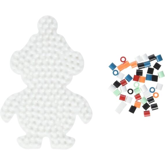 Hama Perlen 4109 Kleines Set Winter mit ca. 450 bunten Midi Bügelperlen mit Durchmesser 5 mm, Stiftplatte und Motivvorlage, inkl. Bügelpapier, kreativer Bastelspaß für Groß und Klein