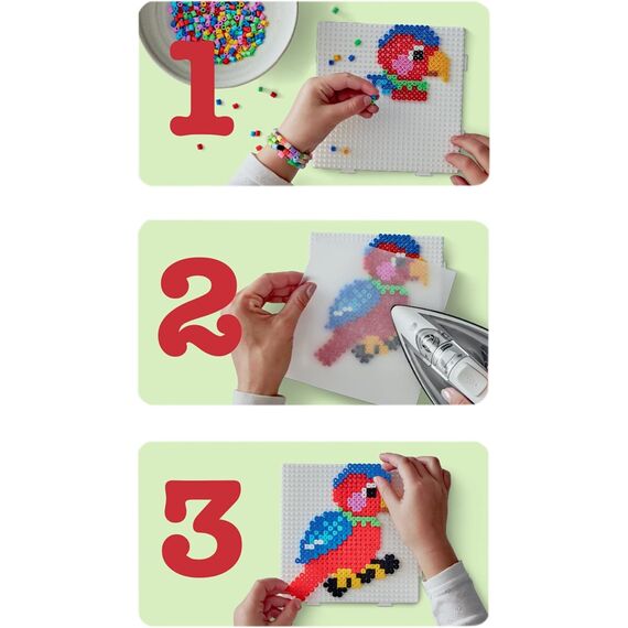 Hama Perlen 4143 Bügelperlen kleine Blister Packung mit ca. 450 Bastelperlen mit Durchmesser 5 mm, Weihnachtsmotive Mix, kreativer Bastelspaß für Groß und Klein