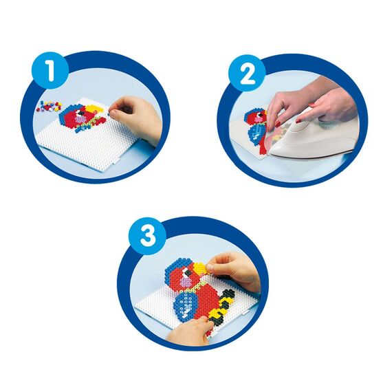 Hama Perlen 211-50 Bügelperlen-Dose mit ca. 13.000 Midi Bastelperlen mit Durchmesser 5 mm im Pastell-Mix, kreativer Bastelspaß für Kinder und Jugendliche, Klein, Pastellfarben