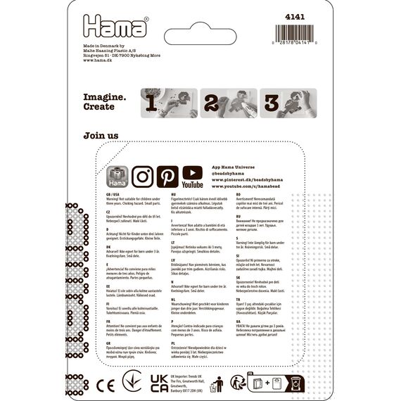Hama Perlen 4141 Bügelperlen kleine Blister Packung mit ca. 450 Bastelperlen mit Durchmesser 5 mm, Motiv Weihnachtsmann, kreativer Bastelspaß für Groß und Klein