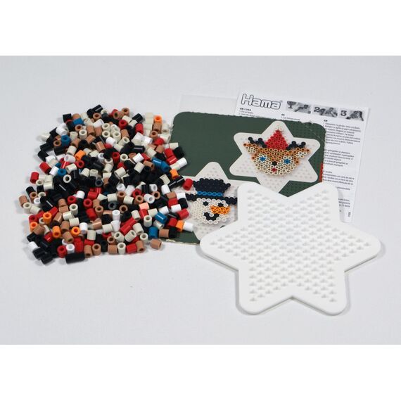 Hama Perlen 4143 Bügelperlen kleine Blister Packung mit ca. 450 Bastelperlen mit Durchmesser 5 mm, Weihnachtsmotive Mix, kreativer Bastelspaß für Groß und Klein