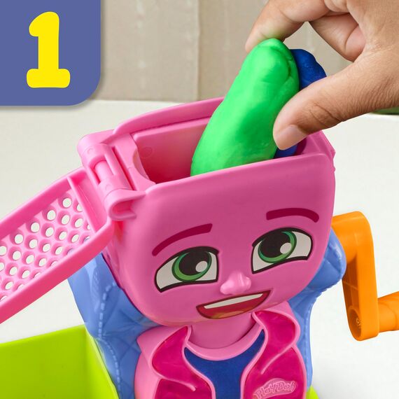 Play-Doh Wilder Friseur Spielset mit 6 Dosen, Rollenspielzeug, kreatives Spielzeug für Mädchen und Jungen ab 3 Jahren