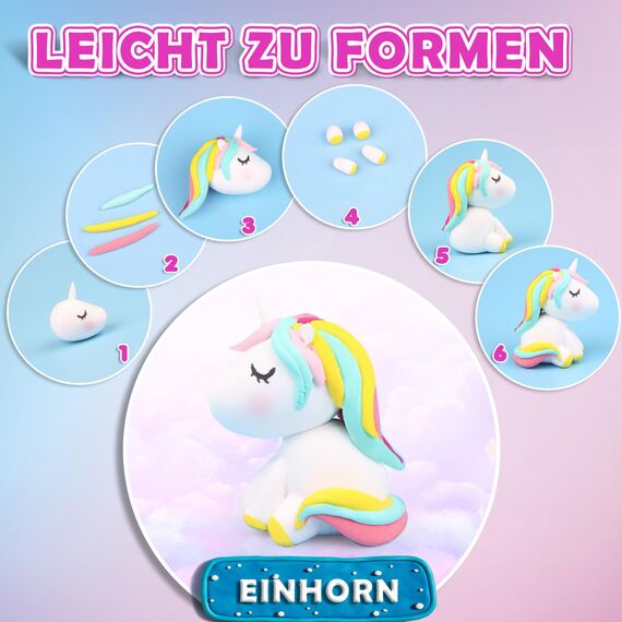 essenson Modelliermasse Lufttrocknend, 36 Farben Lufttrockener Magischer Knete für Kinder, Geschenk für Jungen und Mädchen im Alter von 3-12 Jahren