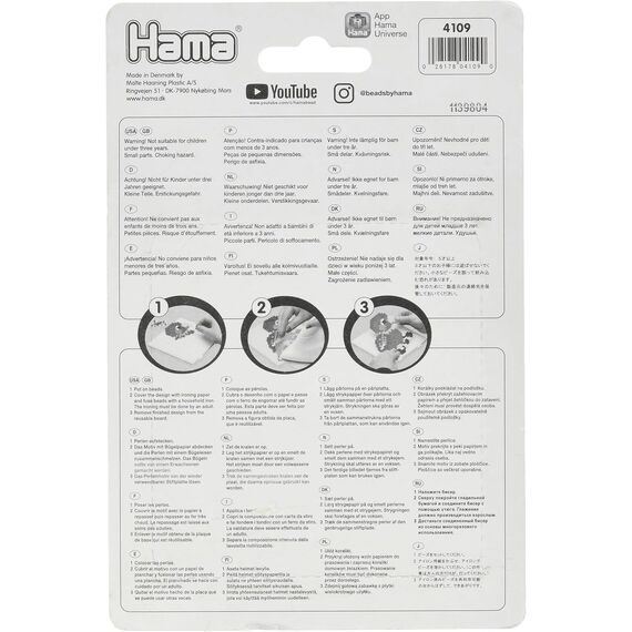 Hama Perlen 4109 Kleines Set Winter mit ca. 450 bunten Midi Bügelperlen mit Durchmesser 5 mm, Stiftplatte und Motivvorlage, inkl. Bügelpapier, kreativer Bastelspaß für Groß und Klein