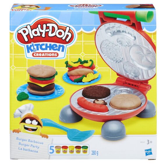 Play-Doh Damen, Burger Party, Knete Für Fantasievolles Und Kreatives Spielen, Mehrfarbig, One Size