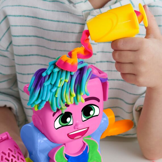 Play-Doh Wilder Friseur Spielset mit 6 Dosen, Rollenspielzeug, kreatives Spielzeug für Mädchen und Jungen ab 3 Jahren